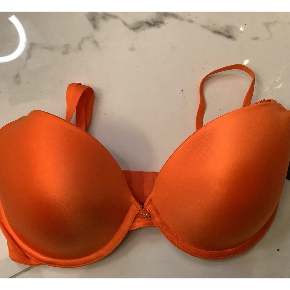 Women's Fredericks of Hollywood push up Bra 32D Orange